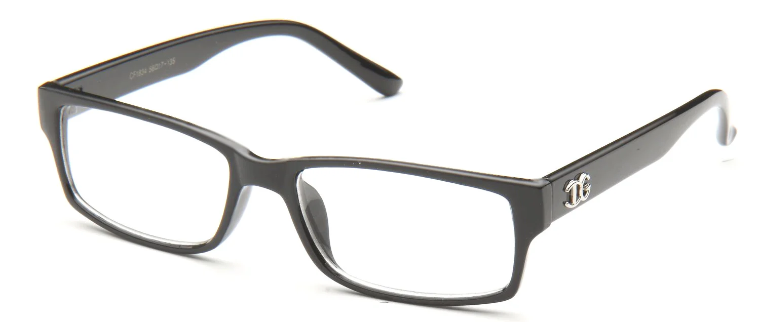 Fashion Black Clear Lens Glasses Rectangle Clear Lens Eyeglasses for Men Women 2