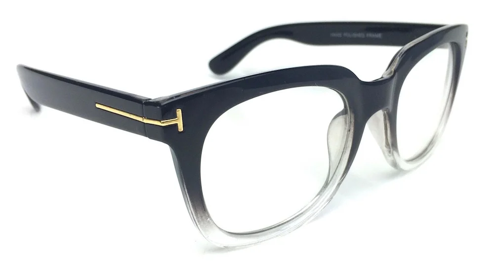 Fashion Designer Square Rectangular Thick Frame Clear Lenses Men Eyeglasses