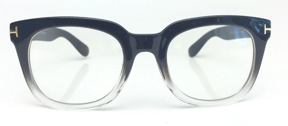 Fashion Designer Square Rectangular Thick Frame Clear Lenses Men Eyeglasses 2