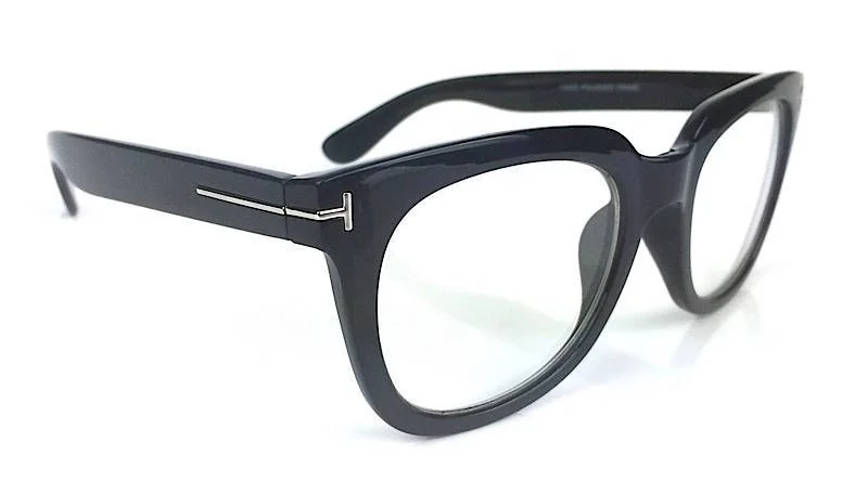 Fashion Designer Square Rectangular Thick Frame Clear Lenses Men Eyeglasses 4