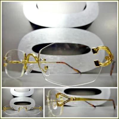 Fashion Metal Rimless Eye Glasses Eyeglasses Frame Spectacle Frames F3MD