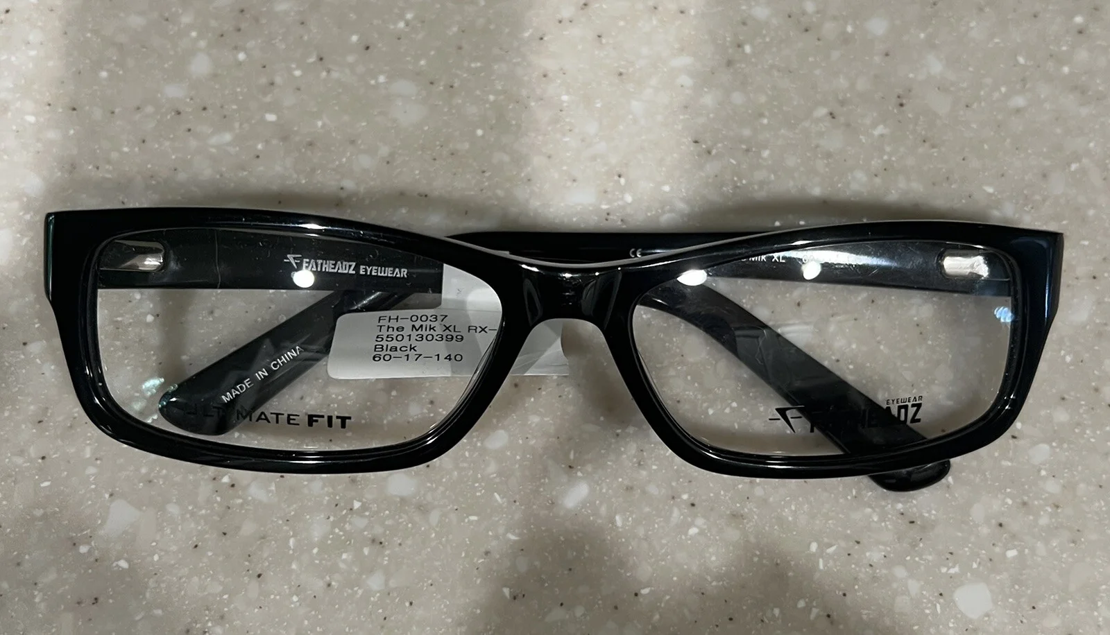 FATHEADZ EYEWEAR FH-0037 Mik XL eyeglasses Frame Black MEN Plastic 60mm New