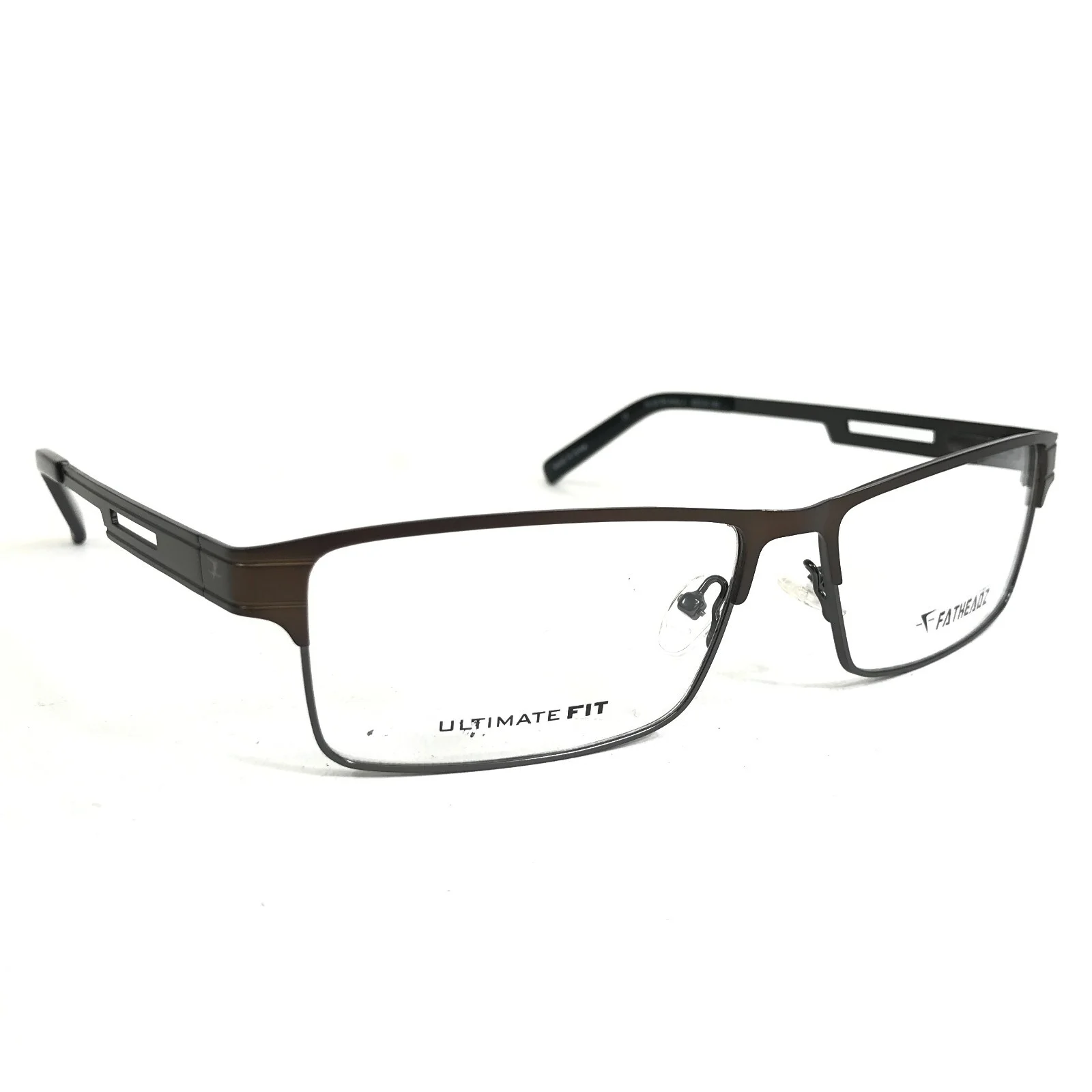 Fatheadz Large Eyeglasses Frames FH-00196 Andy J Black Brown 62-16-150 2