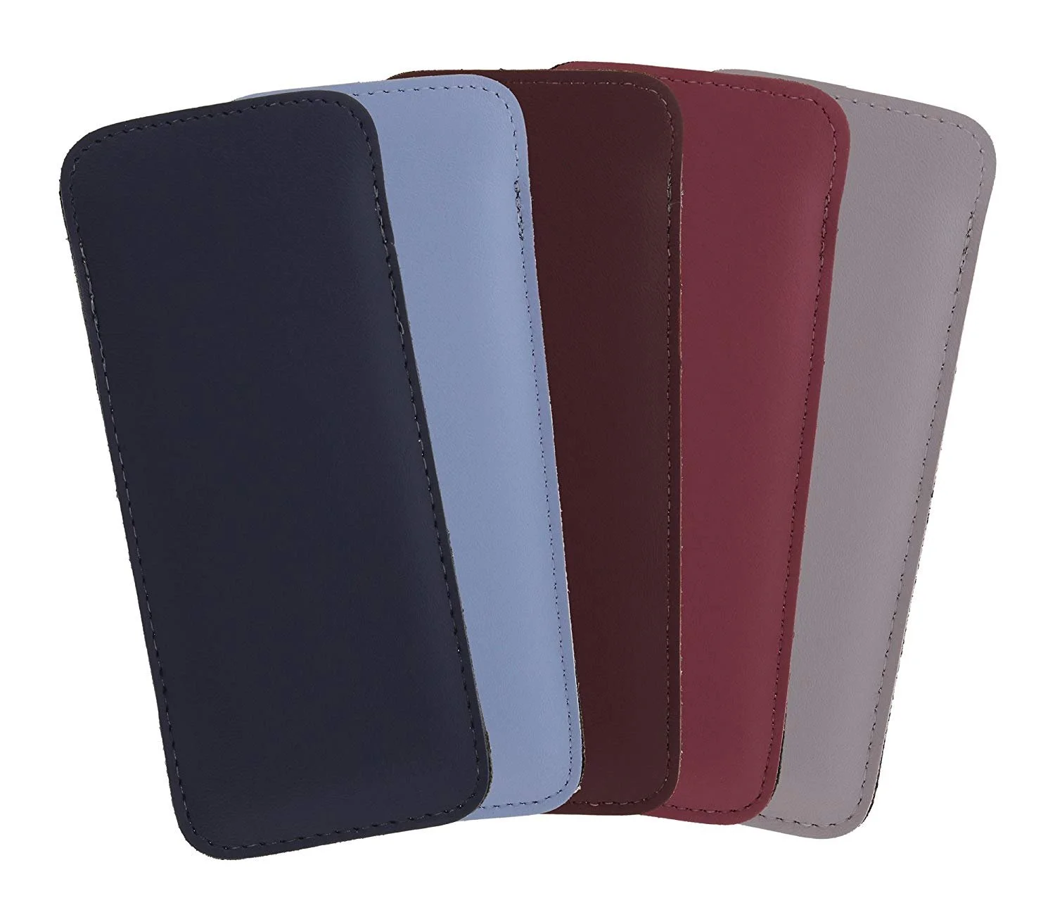 Faux Leather Slip In Eyeglass Case For Women & Men, Small Readers Glasses Case 2