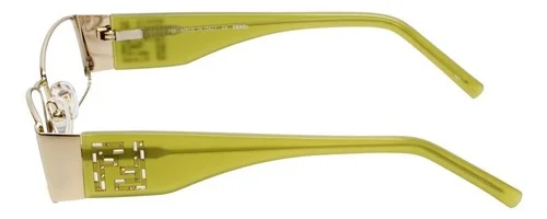 Fendi Authentic Designer Reading Glasses F923R-714-52 mm in Gold Green Crystal 3