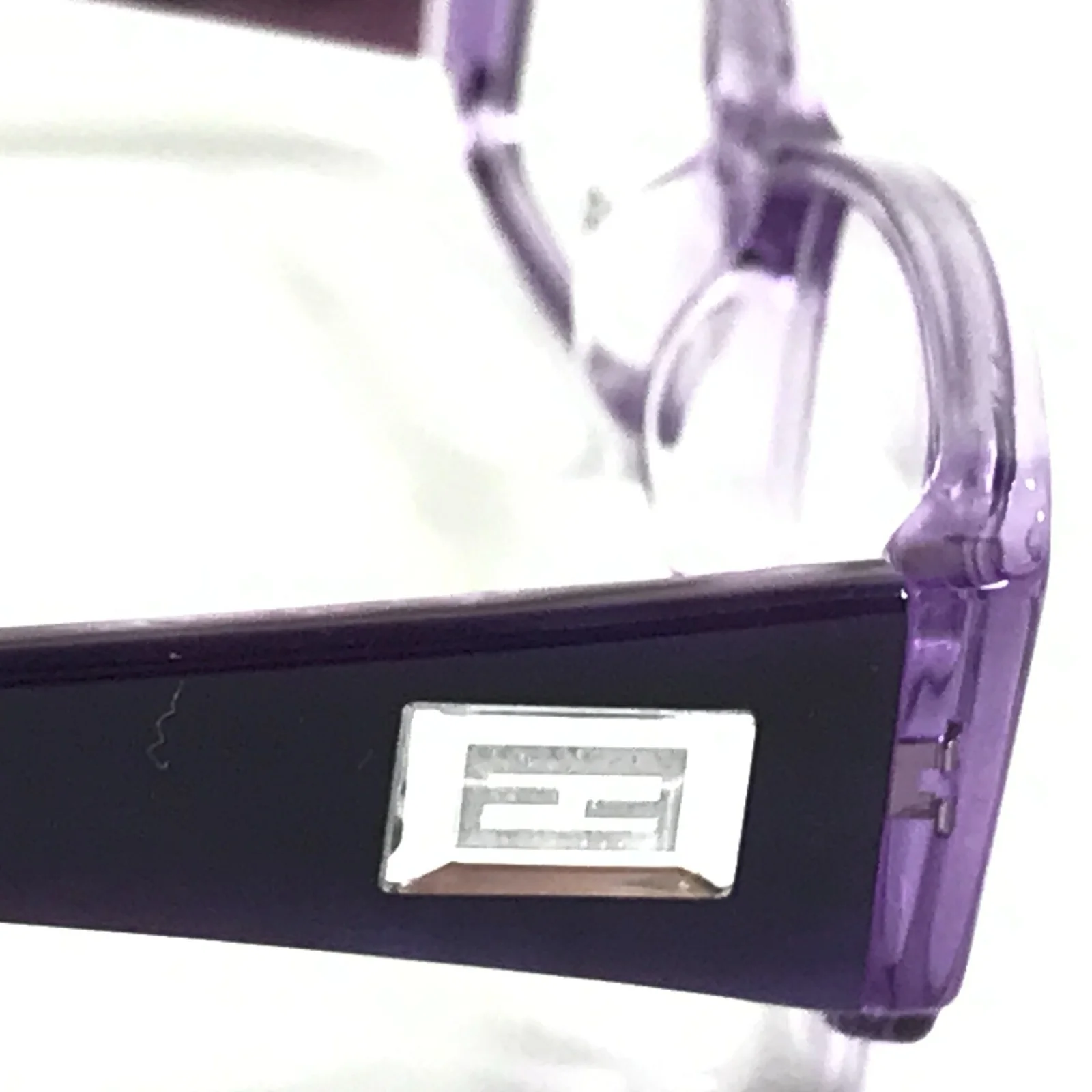 Fendi Eyeglasses Frames F891 513 Clear Purple Rectangular Full Rim 50-14-135 4