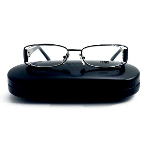 Fendi Eyeglasses Women Gunmetal/Black Frames Oval 50 17 135 F764 007 Oval 2