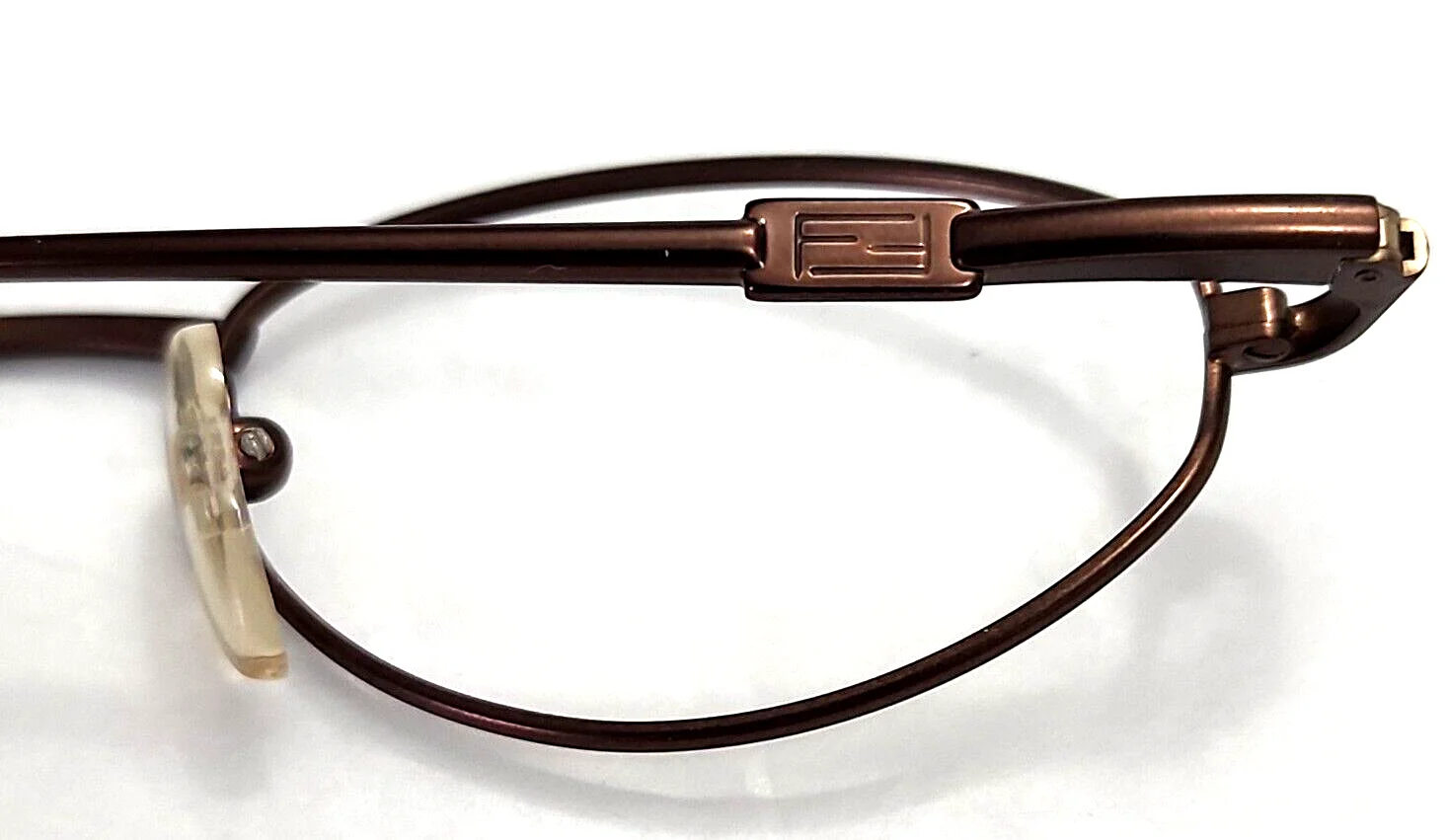 Fendi F544 Small Brown Metal Oval Eyeglasses Frames 48-18 135 Italy New 4