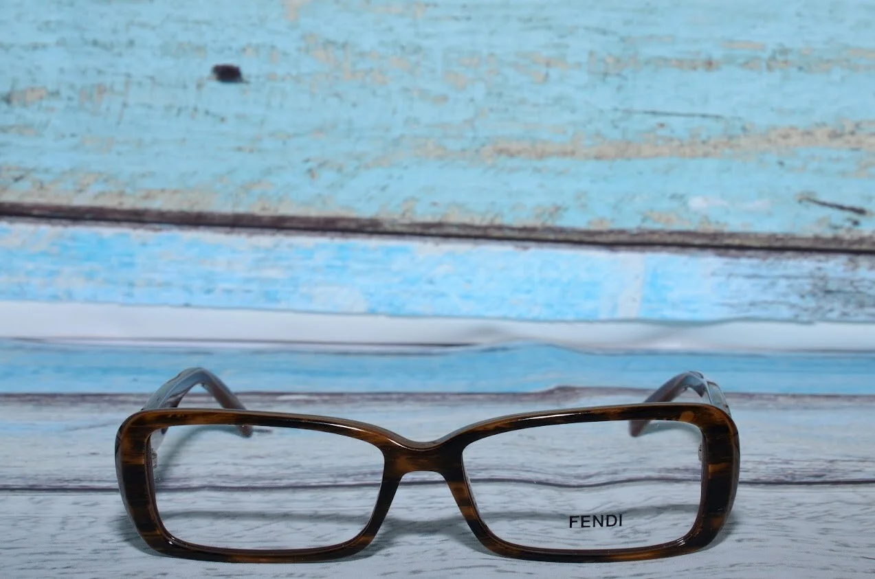 Fendi F768 205 Rectangular Brown/Black Pattern Women 2