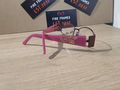 FENDI F925 539 Purple w. Gold Glitter Eyeglasses Frames 53-16-135 RARE ITALY