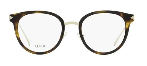 FENDI FF 0166 V4Z Eyeglasses Havana Gold Frame 48mm 2