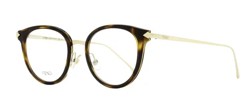 FENDI FF 0166 V4Z Eyeglasses Havana Gold Frame 48mm 3
