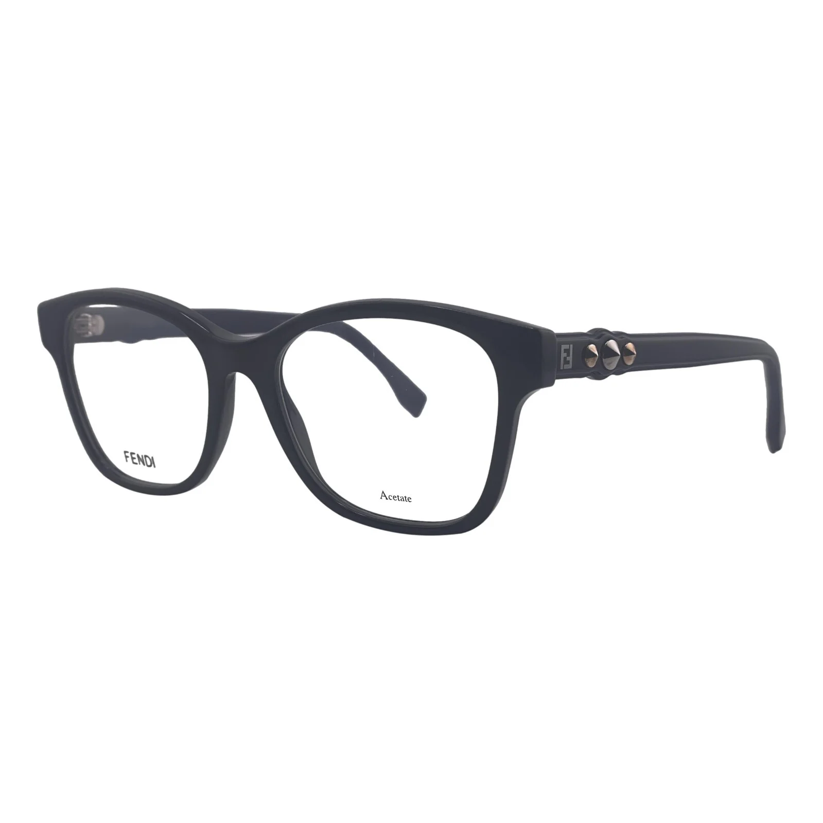 Fendi FF 0276 807 Black Square Eyeglasses Frames 51mm 17mm 145mm