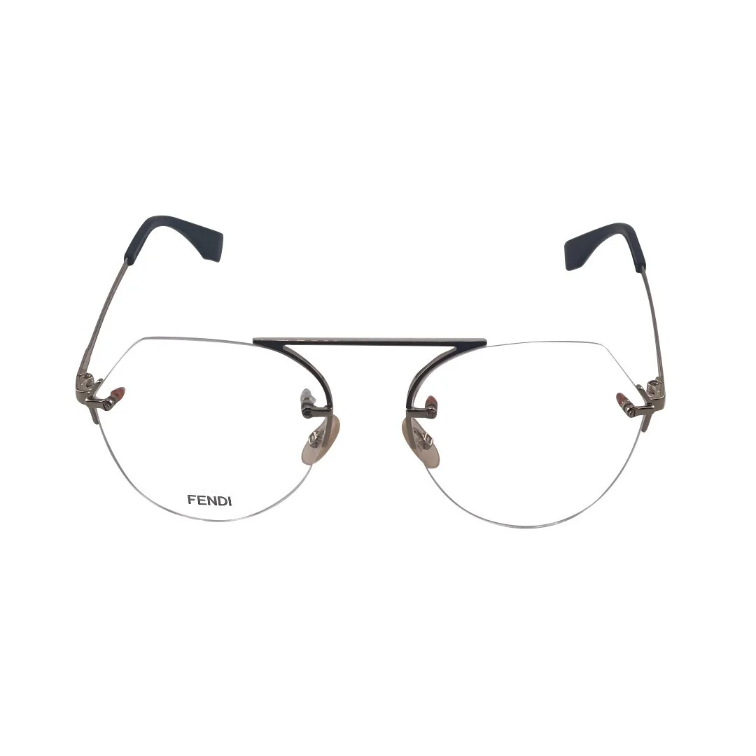 Fendi FF M0063 Gold Round Rimless Eyeglasses Frames 55mm 19mm 145mm 2
