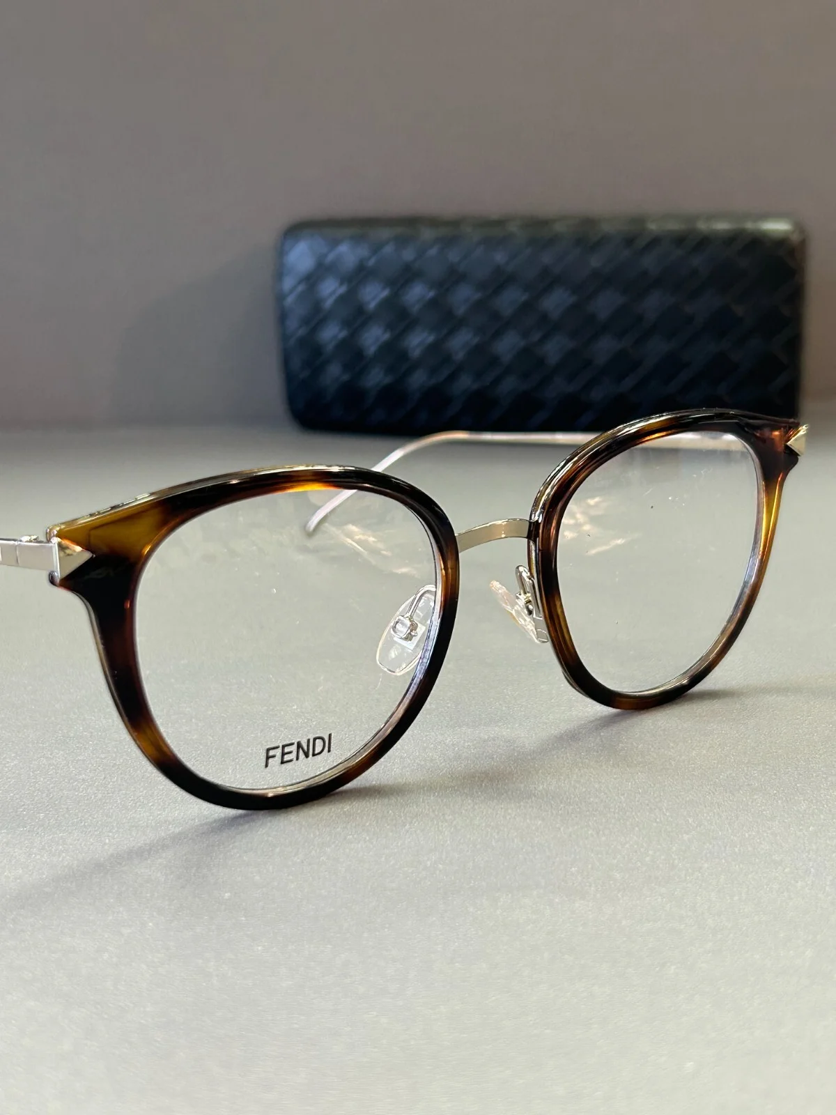 FENDI FF0166 V4Z LADIES RX EYEGLASSES HAVANA BROWN GOLD FRAMES 48-20-140 New 2