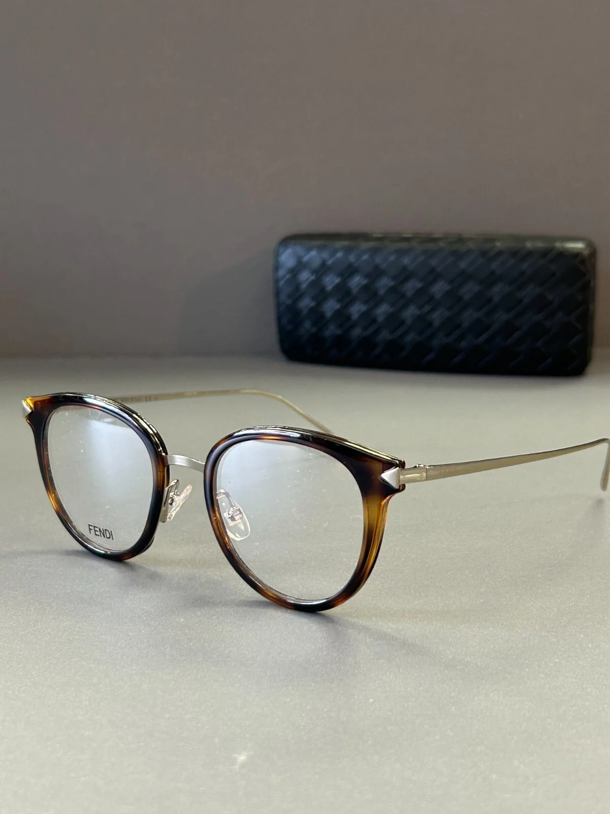 FENDI FF0166 V4Z LADIES RX EYEGLASSES HAVANA BROWN GOLD FRAMES 48-20-140 New 4
