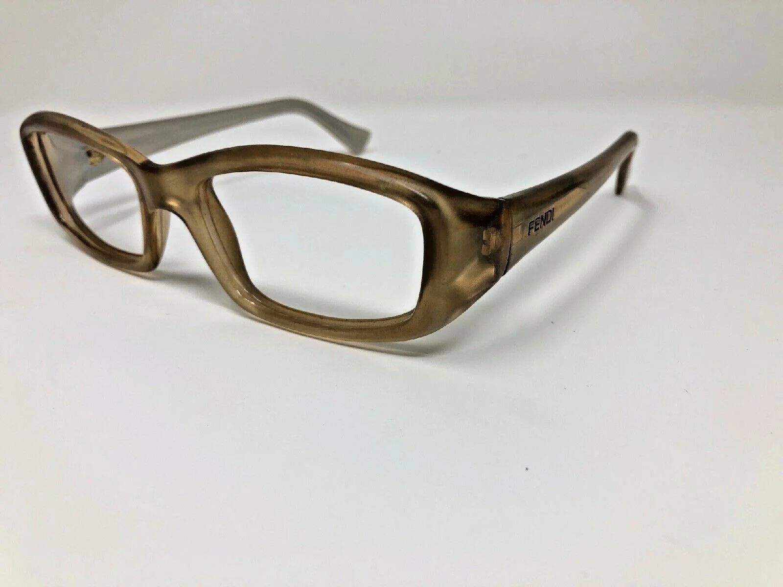 FENDI FS225 “STRAW” Sunglasses Frame Italy 53-18-130 Gold Crystal/Grey HY17