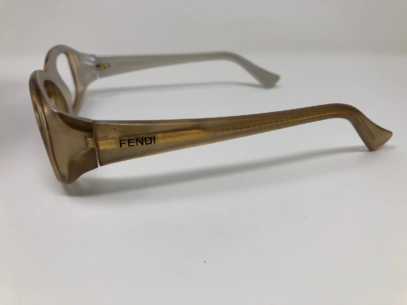 FENDI FS225 “STRAW” Sunglasses Frame Italy 53-18-130 Gold Crystal/Grey HY17 2