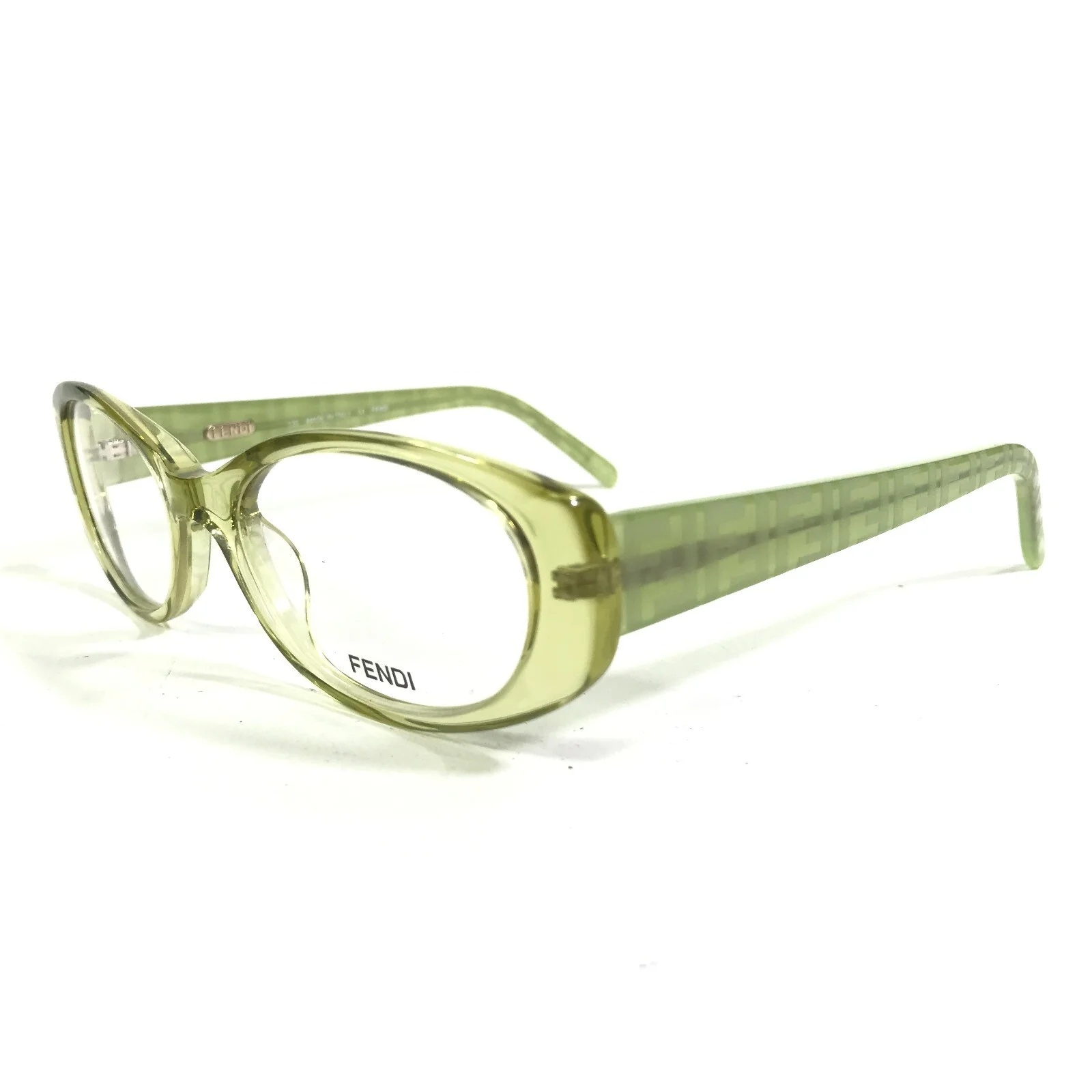 Fendi Petite Eyeglasses Frames F907 318 Clear Green Round Full Rim 49-17-135 4
