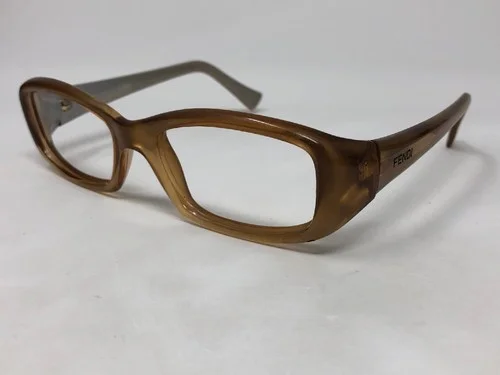 FENDI “STRAW” FS225 Sunglasses Frame Italy 53-18-130 Beige Crystal DQ64