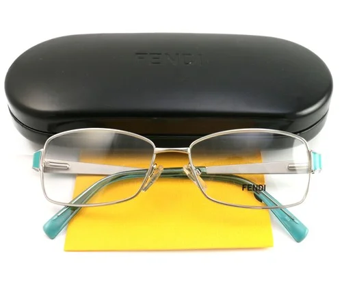 Fendi Women Eyeglasses FF1041 045 Silver/Turquoise 54 15 135 Frames Square 2