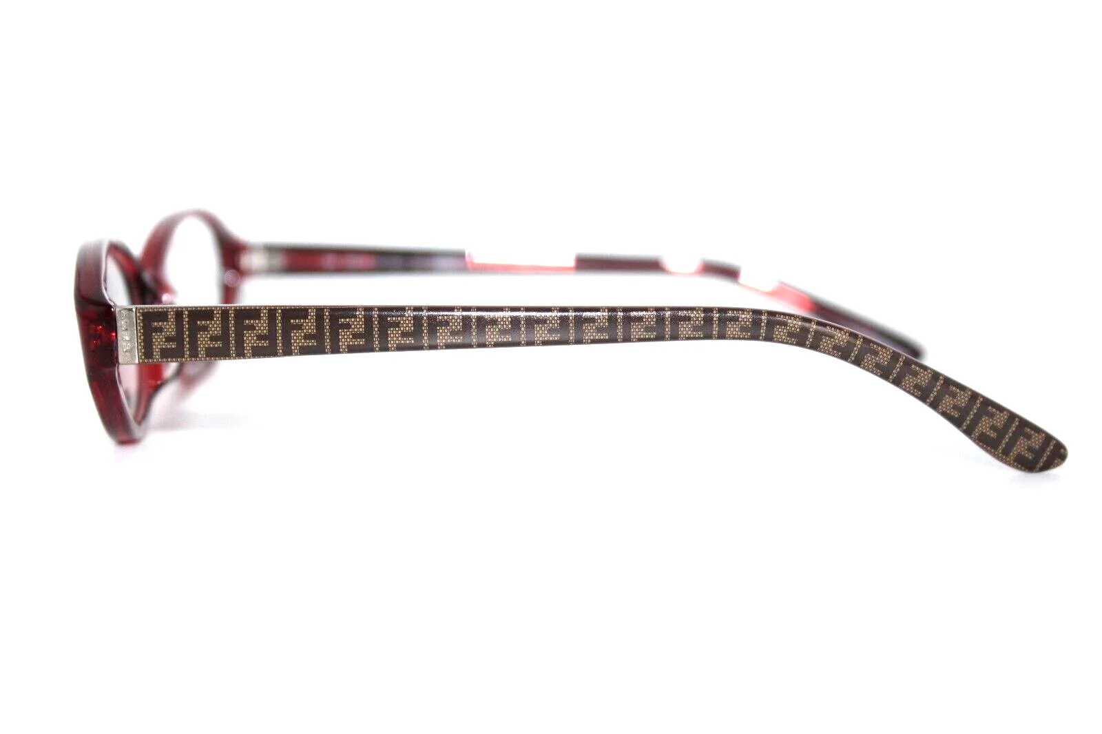 FENDI WOMENS F836J 639 BORDEAUX OVAL EYEGLASSES FRAMES 53 x 15 x 140 3
