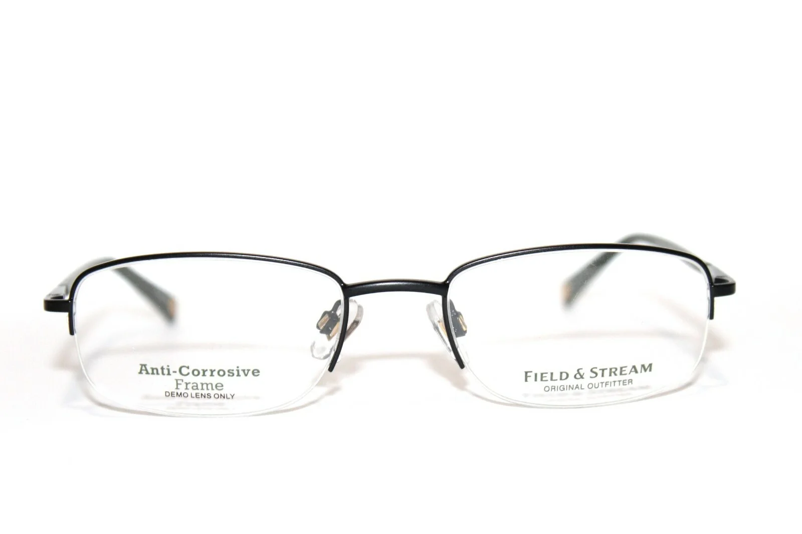 FIELD & STREAM FS014 ELKHORN BLK BLACK ANTI-CORROSIVE EYEGLASSES 53-20-140 CASE 2