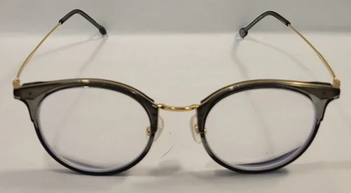 firmoo 5954 eyeglass frame in green and gold 49 22 145 with demo lens