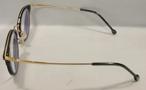 firmoo 5954 eyeglass frame in green and gold 49 22 145 with demo lens 2