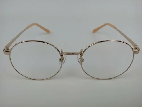 Firmoo Eyeglasses Frame OBU 3001A 51 20 143mm Round Gold Ornate Metal Bridge