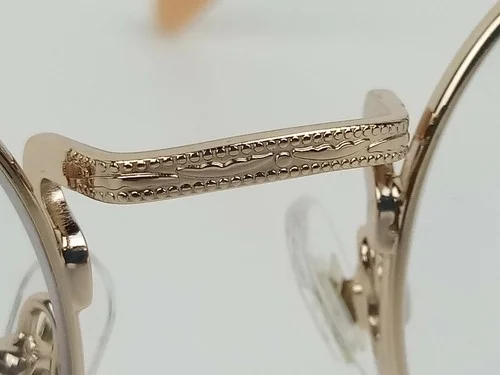 Firmoo Eyeglasses Frame OBU 3001A 51 20 143mm Round Gold Ornate Metal Bridge 4