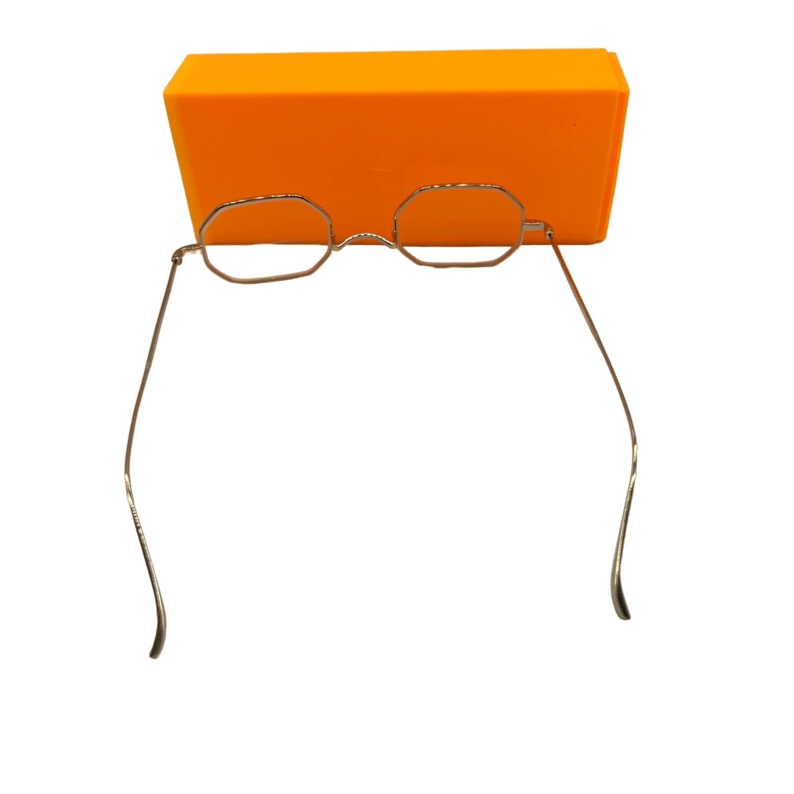 Firmoo Prescription Eyeglasses Womens 45 - 22 148 C4 N7705 Octagon Gold NEW 4
