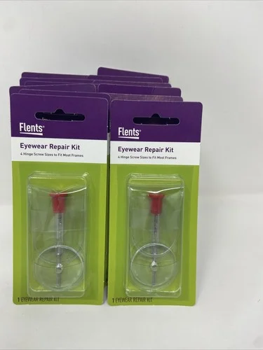Flents Eyewear Repair Kit Lot Of 12. 4 Hinge Screw Sizes To Fit Most Frames New
