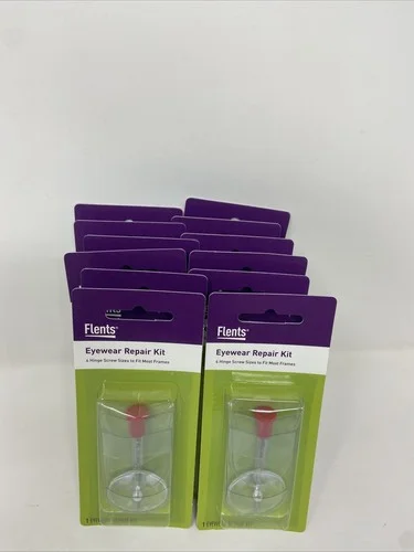Flents Eyewear Repair Kit Lot Of 12. 4 Hinge Screw Sizes To Fit Most Frames New 2