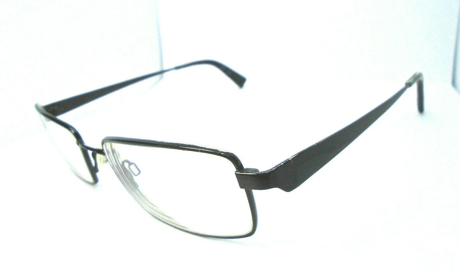 Flexon 454 by Marchon Black Chrome 53-18-145 Mens Eyeglasses Rectangle Frames