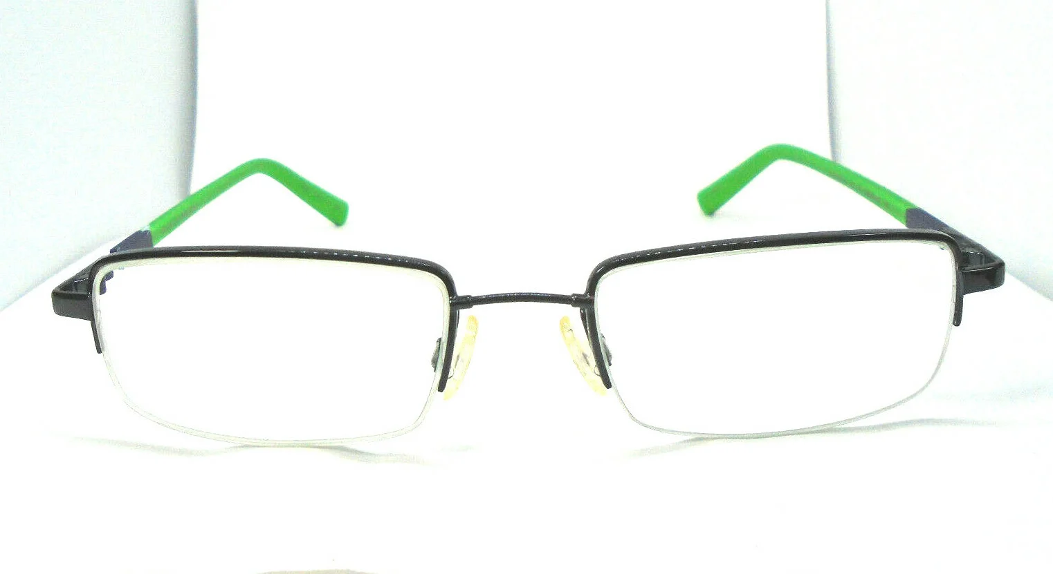Flexon 465 by Marchon Royal Blue/ Green 51-19-135 Eyeglasses Half Rim Frames 3