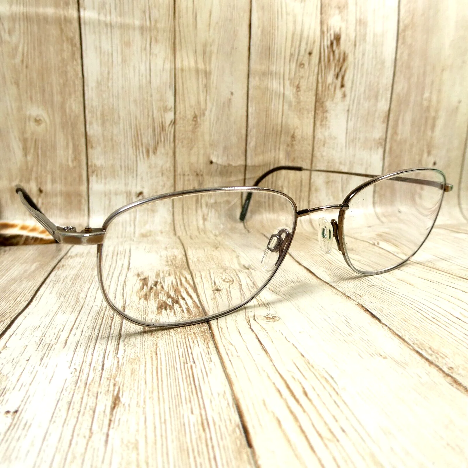 Flexon 600 by Marchon Silver Metal Eyeglasses FRAMES - 54-18-145