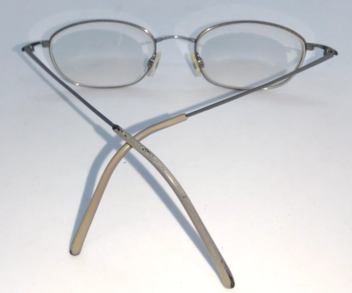 Flexon 601 by Marchon Lt Gunmetal Eyeglass Frames Metal Rim 52-19-145 4