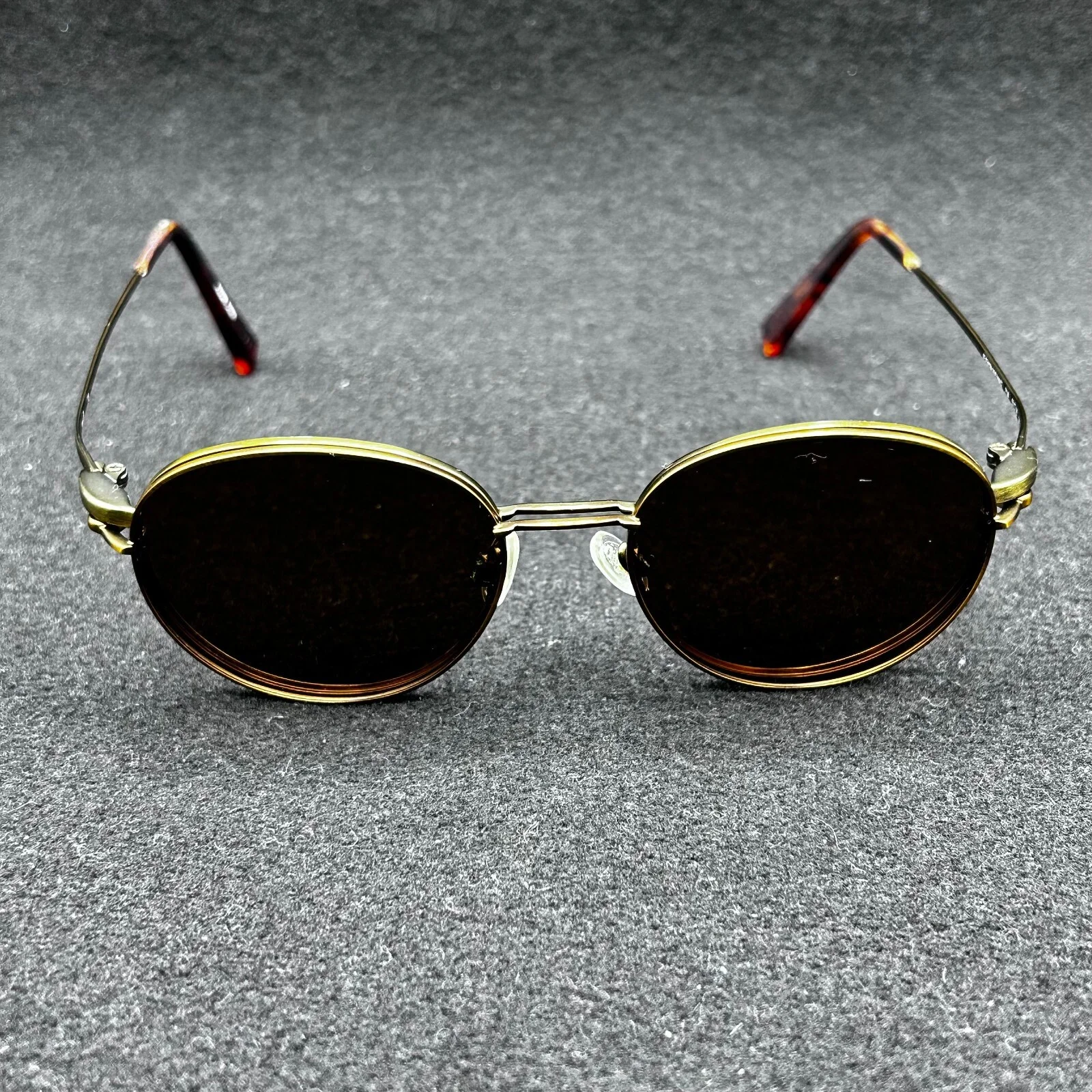 Flexon 905 MAG Set 714 Eyeglasses with Magnetic Sun Clip Brass 51-18-140 Used
