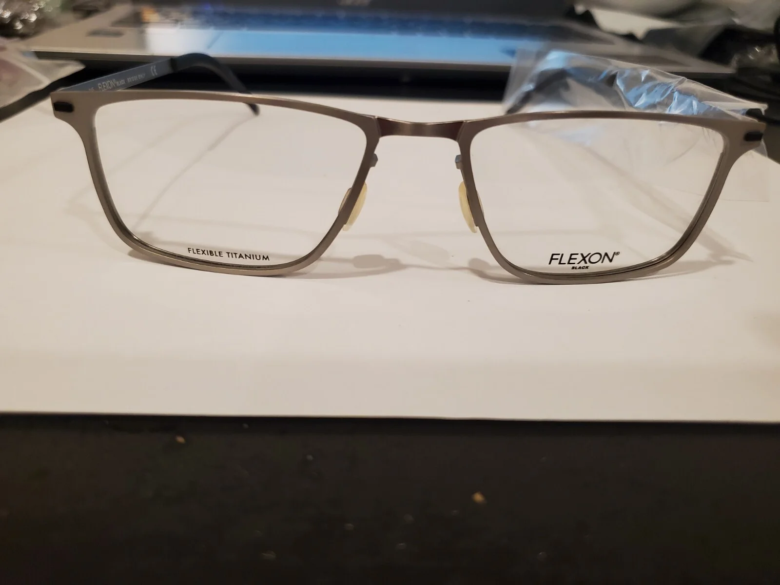 FLEXON B 2026 021 Palladium Flexible Titanium Eyeglasses 54mm/18 with Case NEW