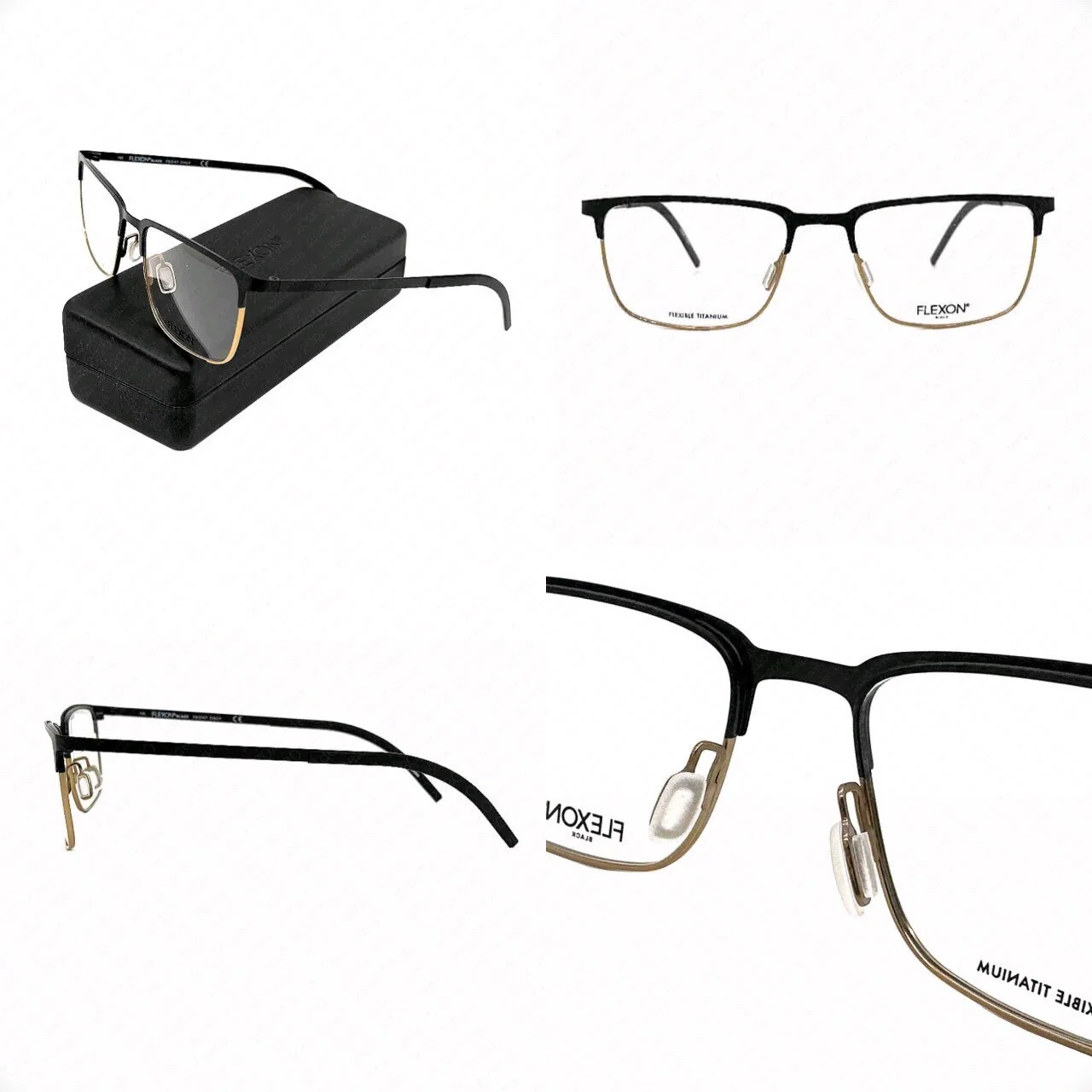 Flexon B2034 003 54mm Matte Black Copper Flexible Titanium Eyeglasses 54-18-145