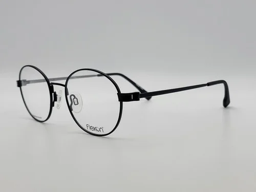 Flexon E1081 001 Mens Black Titanium Eyeglass Frames 49-19-145 3