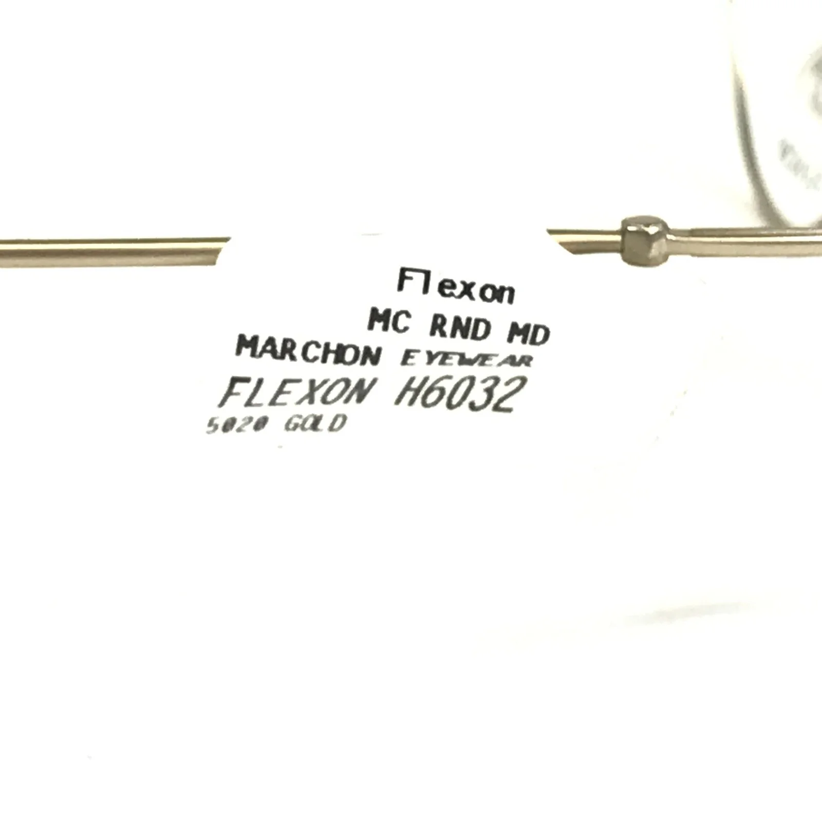 Flexon Eyeglasses Frames H6032 710 Gold Round Full Wire Rim 50-20-145 4