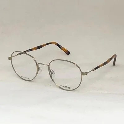 FLEXON H6010 710 TITANIUM EYEGLASSES COLOR GOLD 50-20-140 BRAND NEW 2