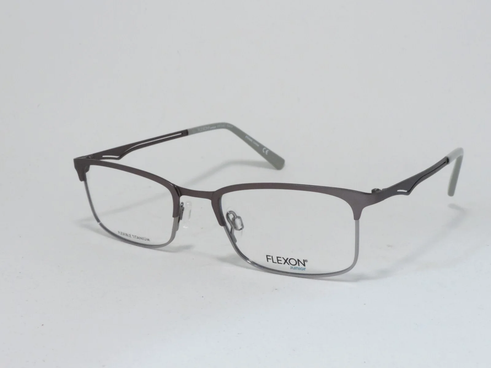 FLEXON KIDS J4004 FLEXIBLE TITANIUM BRIDGE EYEGLASS FRAMES 33 GUNMETAL 49-18-135 2