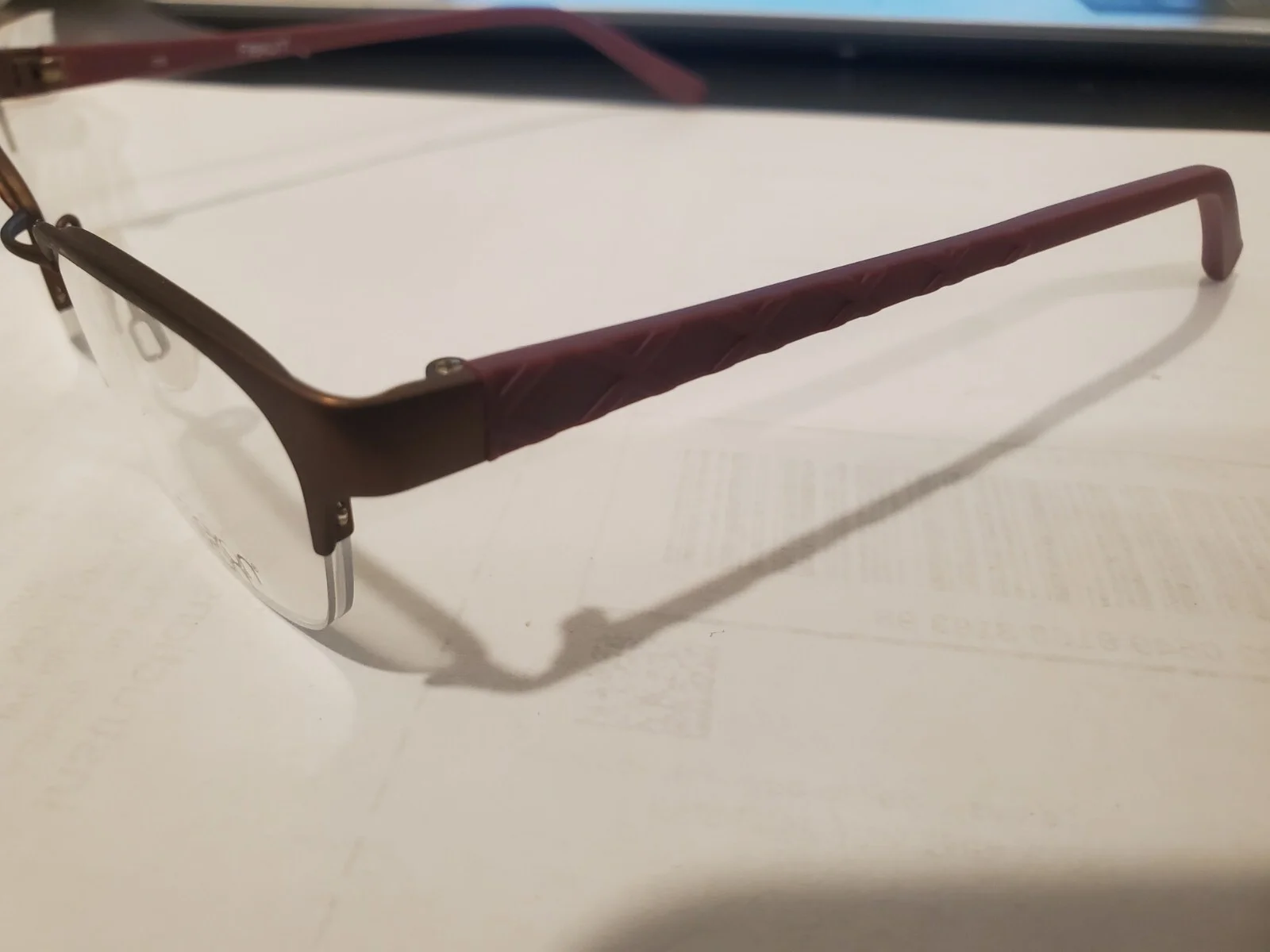 Flexon Lena 505 Semi-Rimless 49/18/135MM NEW TITANIUM B30MM Eyeglasses FLEXIBLE 4