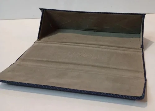 Flexon Triangular Sunglass Eyeglass Reading Glass Case Blue Magnetic 4