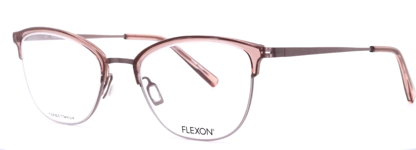 FLEXON W3023 640 Blush Womens Cat Eye Full Rim Eyeglasses 52-20-140 B:39