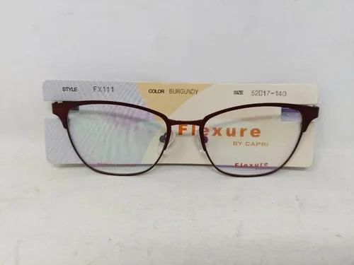 Flexure by Capri FX111 Unisex Eyeglass Frames 52-17-140 Burgundy