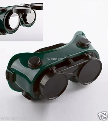 Flip Up Welding Safety Goggles Protect Solder Welder Glasses Double Lenses CAEM